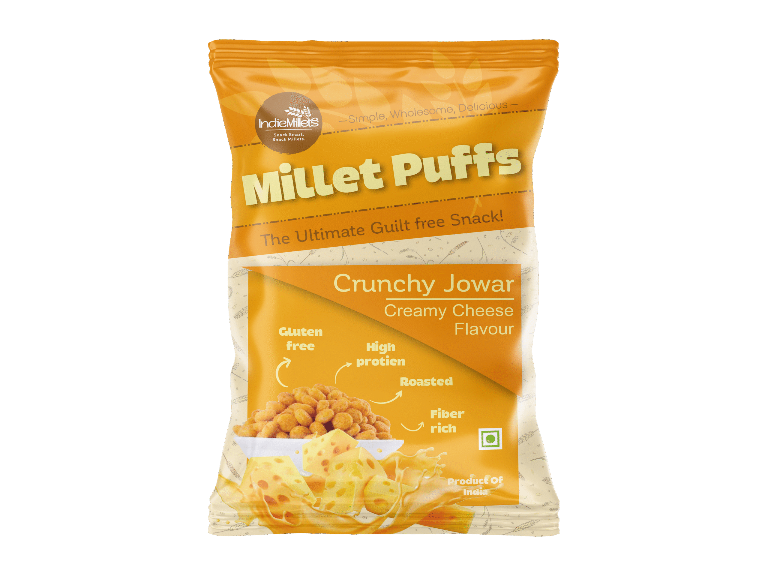 Jowar Puffs Creamy Cheese Flavor (Pack of 4)