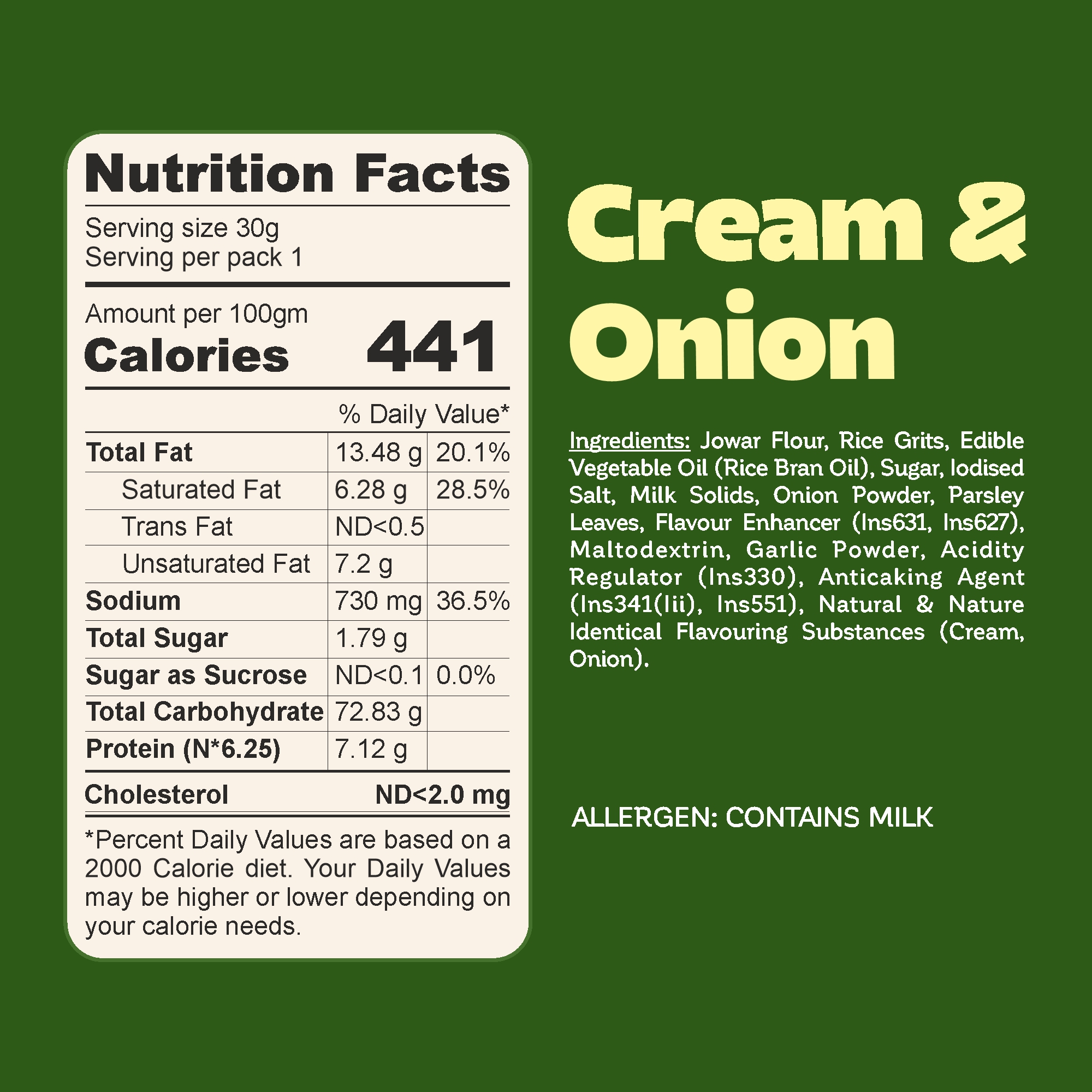 Jowar Puffs Cream & Onion Flavor (Pack Of 4) - Image 3