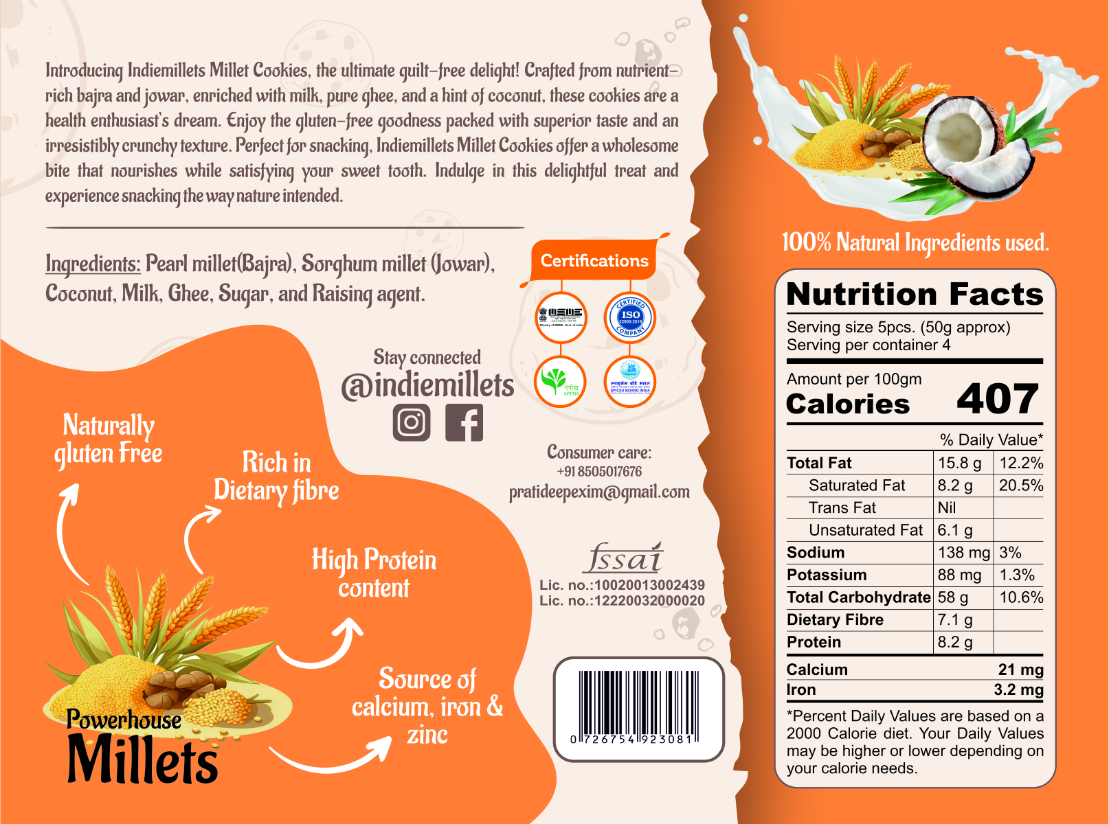 Millet cookies Coconut - Image 3