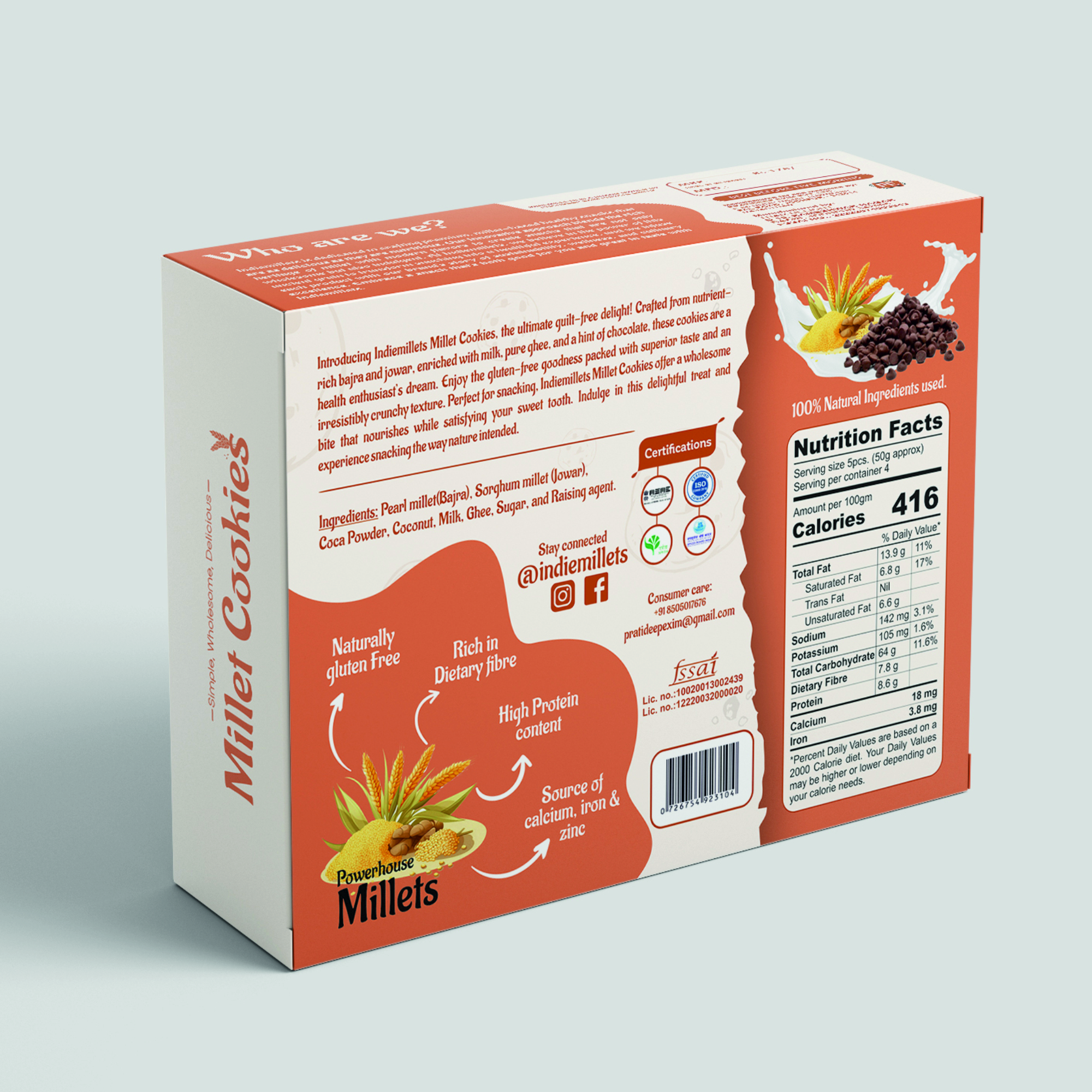 Millet Chocolate cookies 200g - Image 2