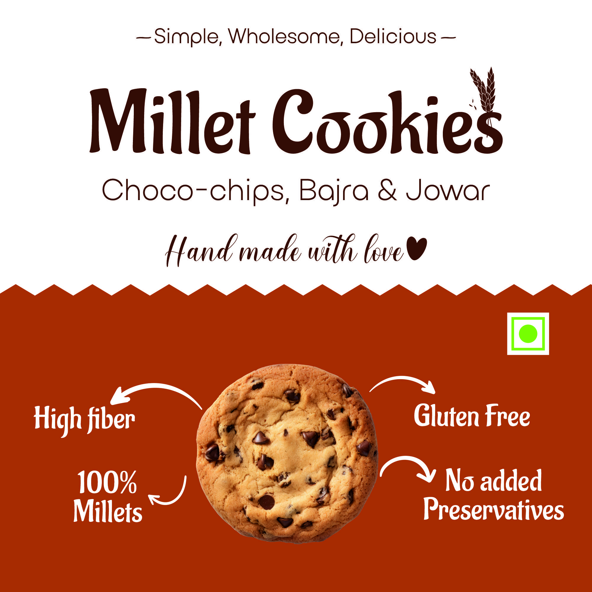 Millet Chocolate cookies 200g - Image 3