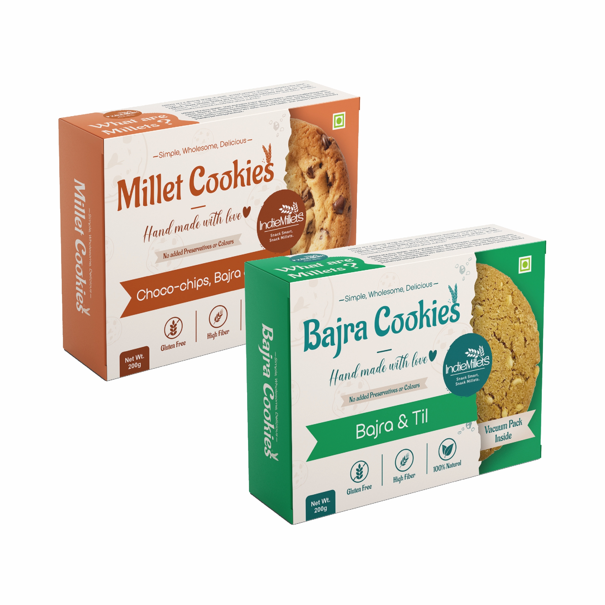 Millet Cookies Combo | Chocolate and Bajra