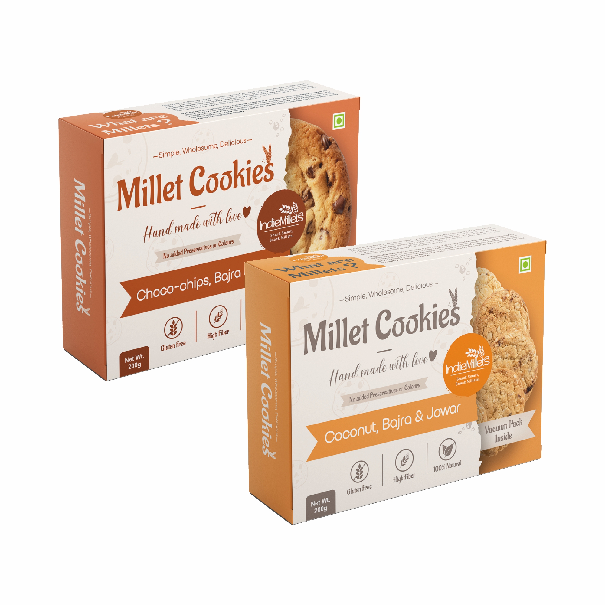 Millet Cookies Combo | Chocolate and Coconut